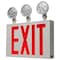 Nuvo Red Combo Exit Sign/Light - 90min Backup - Tri-Head - 120/277V 67/124 - alternate 1